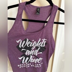 Purple Graphic Women's Tank Top Workout NWOT Size Medium